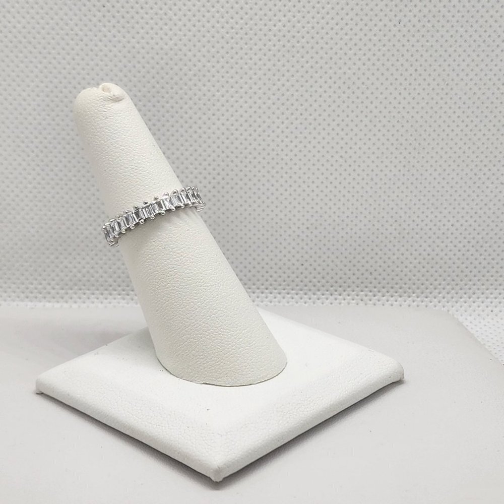 Brand New Sterling Silver 925 Rectangle Eternity Ring